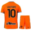 Original Trikotsatz Inter Mailand Lautaro 10 Ausweichtrikot 2023-24 Für Kinder